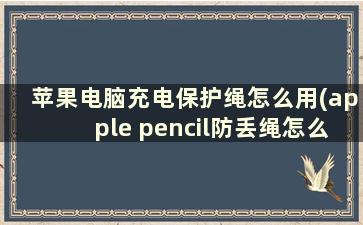 苹果电脑充电保护绳怎么用(apple pencil防丢绳怎么用)